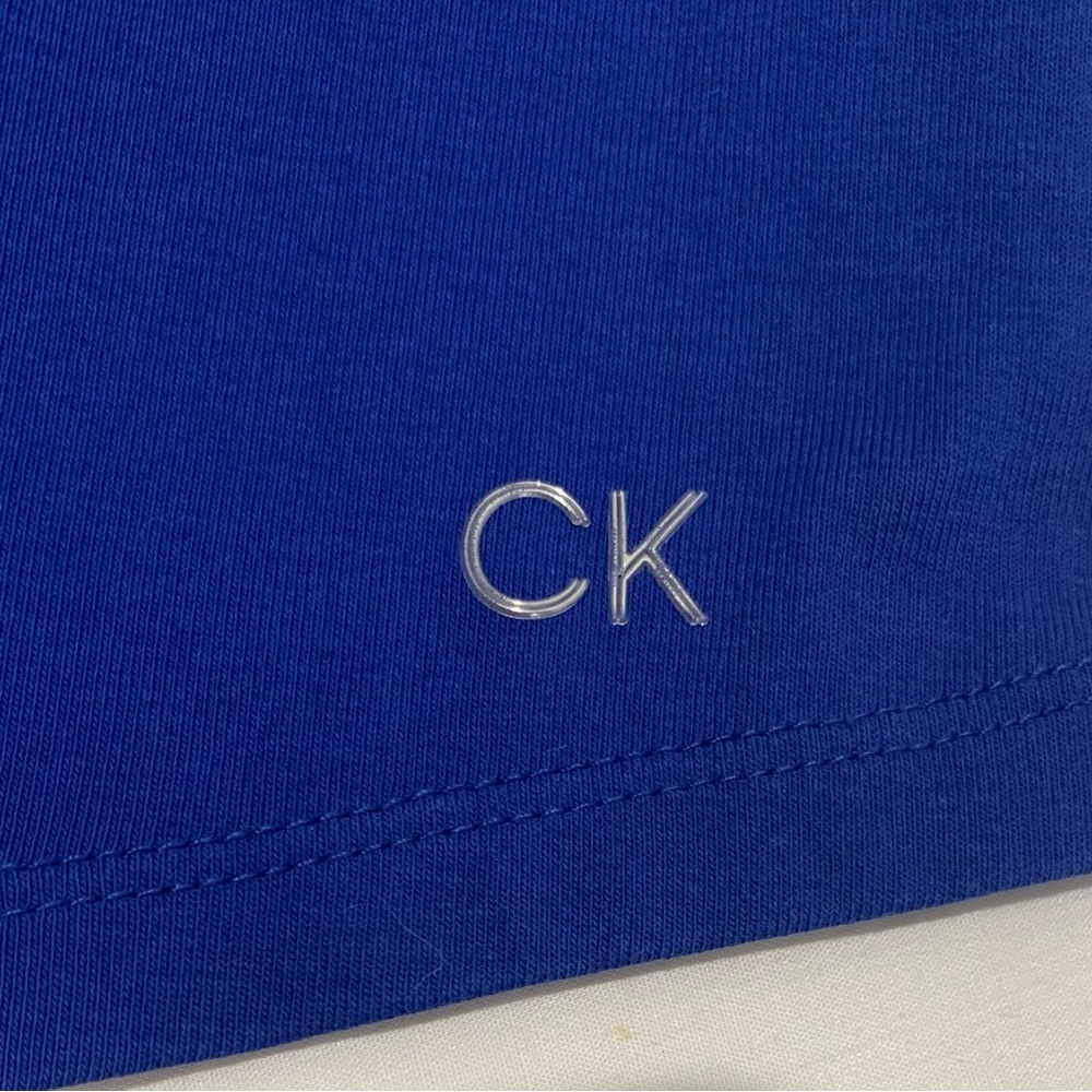 Women’s Calvin Klein Royal Blue & Orange Knit Tops Cap Sleeve Size S - Picture 6 of 6